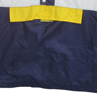 Luciano Mens Multicoloured L Hooded Anorak 90s Retro Windbreaker Jacket