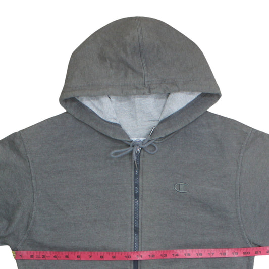 Mens UK Size S Champion Grey Full Zip Hoodie