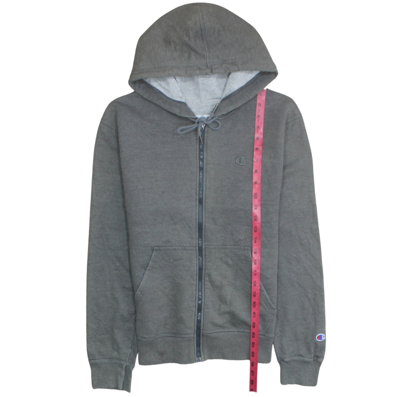 Mens UK Size S Champion Grey Full Zip Hoodie