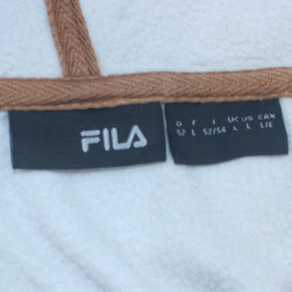 Mens UK Size L FILA White Pullover Hoodie