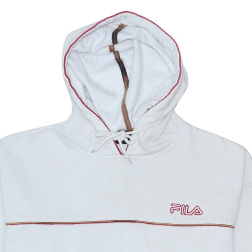 Mens UK Size L FILA White Pullover Hoodie