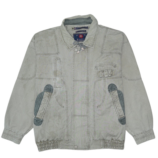 Mens UK Size XL BAFU Grey Bomber Jacket