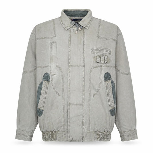 Mens UK Size XL BAFU Grey Bomber Jacket