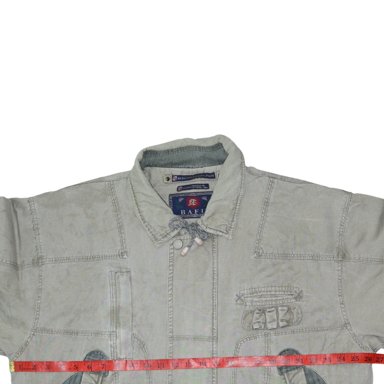 Mens UK Size XL BAFU Grey Bomber Jacket