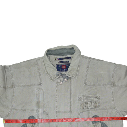 Mens UK Size XL BAFU Grey Bomber Jacket