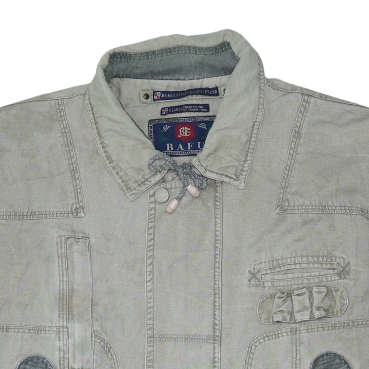 Mens UK Size XL BAFU Grey Bomber Jacket