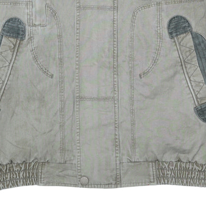 Mens UK Size XL BAFU Grey Bomber Jacket