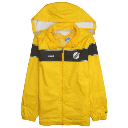 Jako Men's Yellow Windbreaker Jacket L Hooded Lightweight Sports