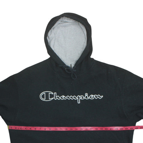 Mens UK Size XL Champion Black Pullover Hoodie