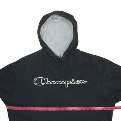 Mens UK Size XL Champion Black Pullover Hoodie