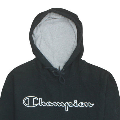 Mens UK Size XL Champion Black Pullover Hoodie