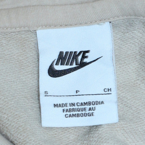 Womens UK Size S Nike Beige Pullover Hoodie