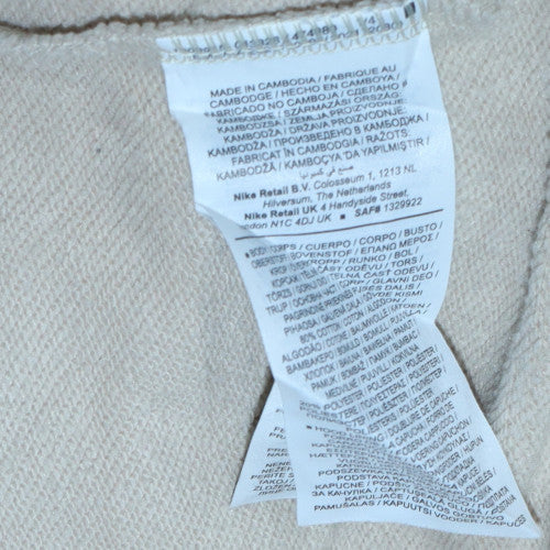 Womens UK Size S Nike Beige Pullover Hoodie