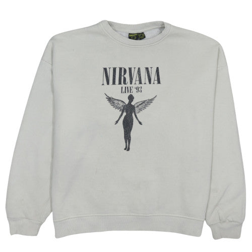 Womens UK Size 8/10 Nirvana White Pullover Sweatshirt