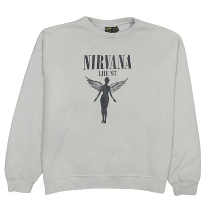 Womens UK Size 8/10 Nirvana White Pullover Sweatshirt