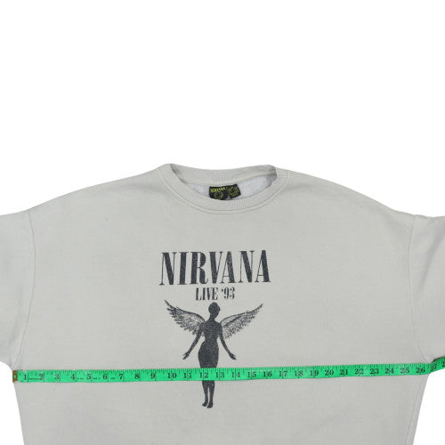 Womens UK Size 8/10 Nirvana White Pullover Sweatshirt