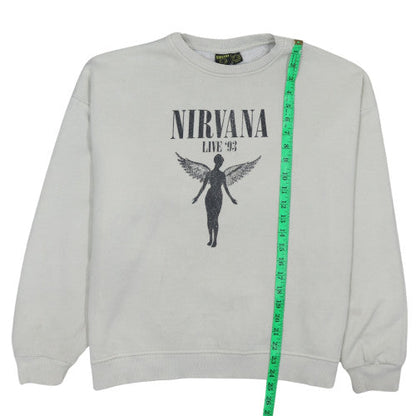 Womens UK Size 8/10 Nirvana White Pullover Sweatshirt