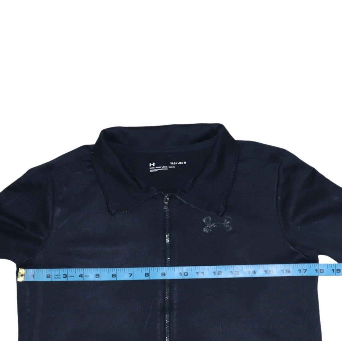 Under Armour Boys Black Full Zip Collared Sweatshirt Size 14 Years