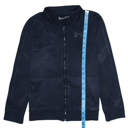 Under Armour Boys Black Full Zip Collared Sweatshirt Size 14 Years