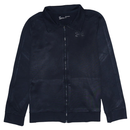 Under Armour Boys Black Full Zip Collared Sweatshirt Size 14 Years