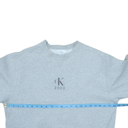 Mens UK Size L Calvin Klein Jeans Grey Pullover Sweatshirt