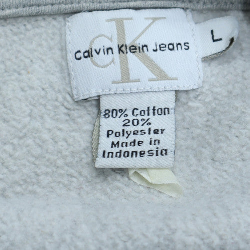 Mens UK Size L Calvin Klein Jeans Grey Pullover Sweatshirt