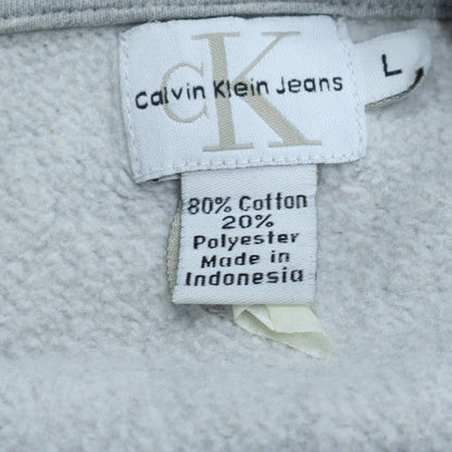 Mens UK Size L Calvin Klein Jeans Grey Pullover Sweatshirt