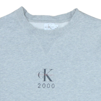 Mens UK Size L Calvin Klein Jeans Grey Pullover Sweatshirt
