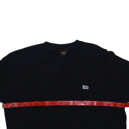 Mens UK Size M Lee Black Pullover Sweatshirt