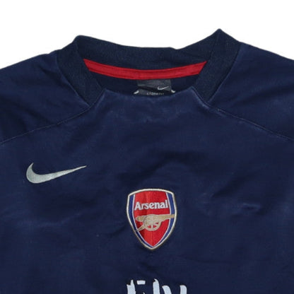 Nike Boys Arsenal Blue Long Sleeve Football Shirt L 12-13 Years