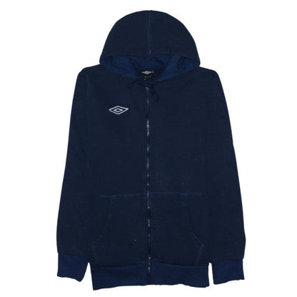 Mens UK Size L Umbro Blue Full Zip Hoodie