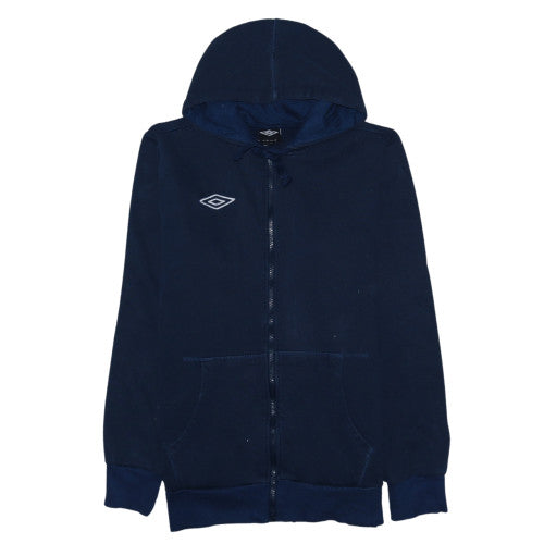 Mens UK Size L Umbro Blue Full Zip Hoodie