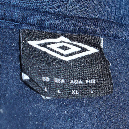 Mens UK Size L Umbro Blue Full Zip Hoodie