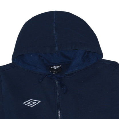 Mens UK Size L Umbro Blue Full Zip Hoodie