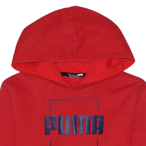 Boys UK Size 13-14 Years PUMA Red Pullover Hoodie