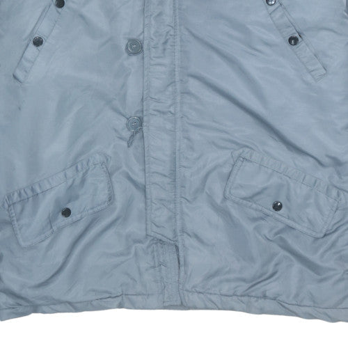 Mens UK Size XL New Roads Grey Parka Coat