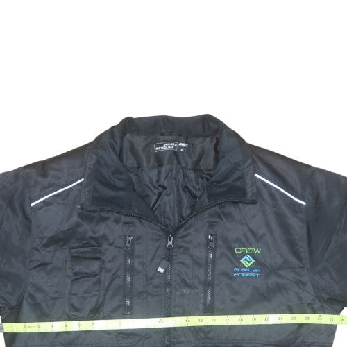 Mens UK Size XL James & Nicholson Black Bomber Jacket