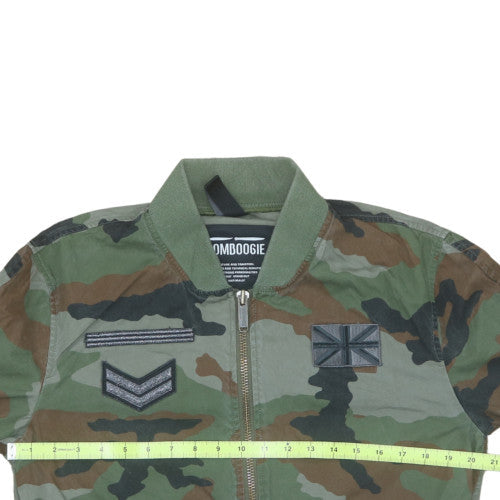 Mens UK Size L Bomboogie Green Bomber Jacket