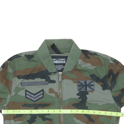 Mens UK Size L Bomboogie Green Bomber Jacket