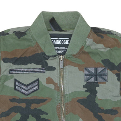 Mens UK Size L Bomboogie Green Bomber Jacket