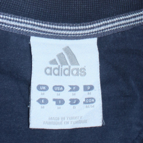 Mens UK Size M adidas Blue Pullover Sweatshirt