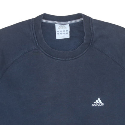 Mens UK Size M adidas Blue Pullover Sweatshirt