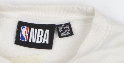 Womens UK Size XS NBA White Pullover Sweatshirt