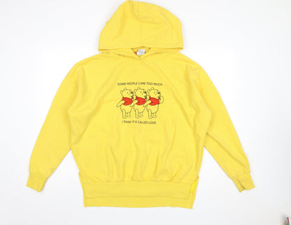 Womens UK Size L Primark Yellow Pullover Hoodie