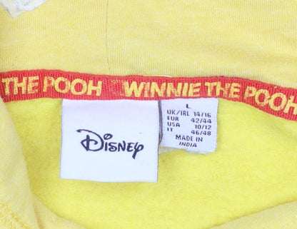 Womens UK Size L Primark Yellow Pullover Hoodie