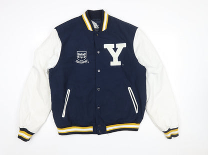 Mens UK Size L Pull&Bear Blue Varsity Jacket