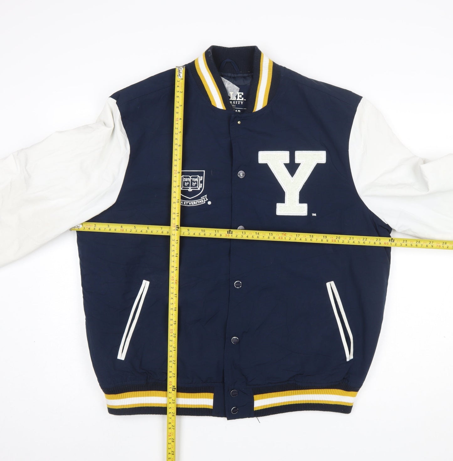 Mens UK Size L Pull&Bear Blue Varsity Jacket