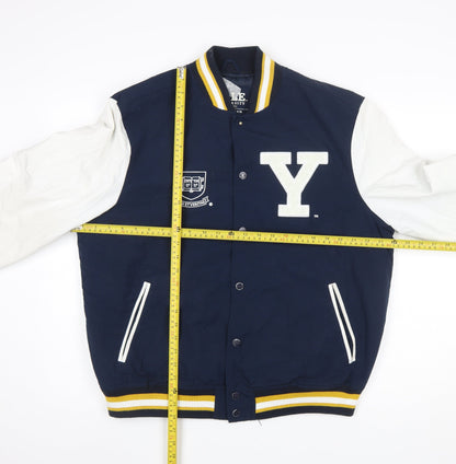 Mens UK Size L Pull&Bear Blue Varsity Jacket