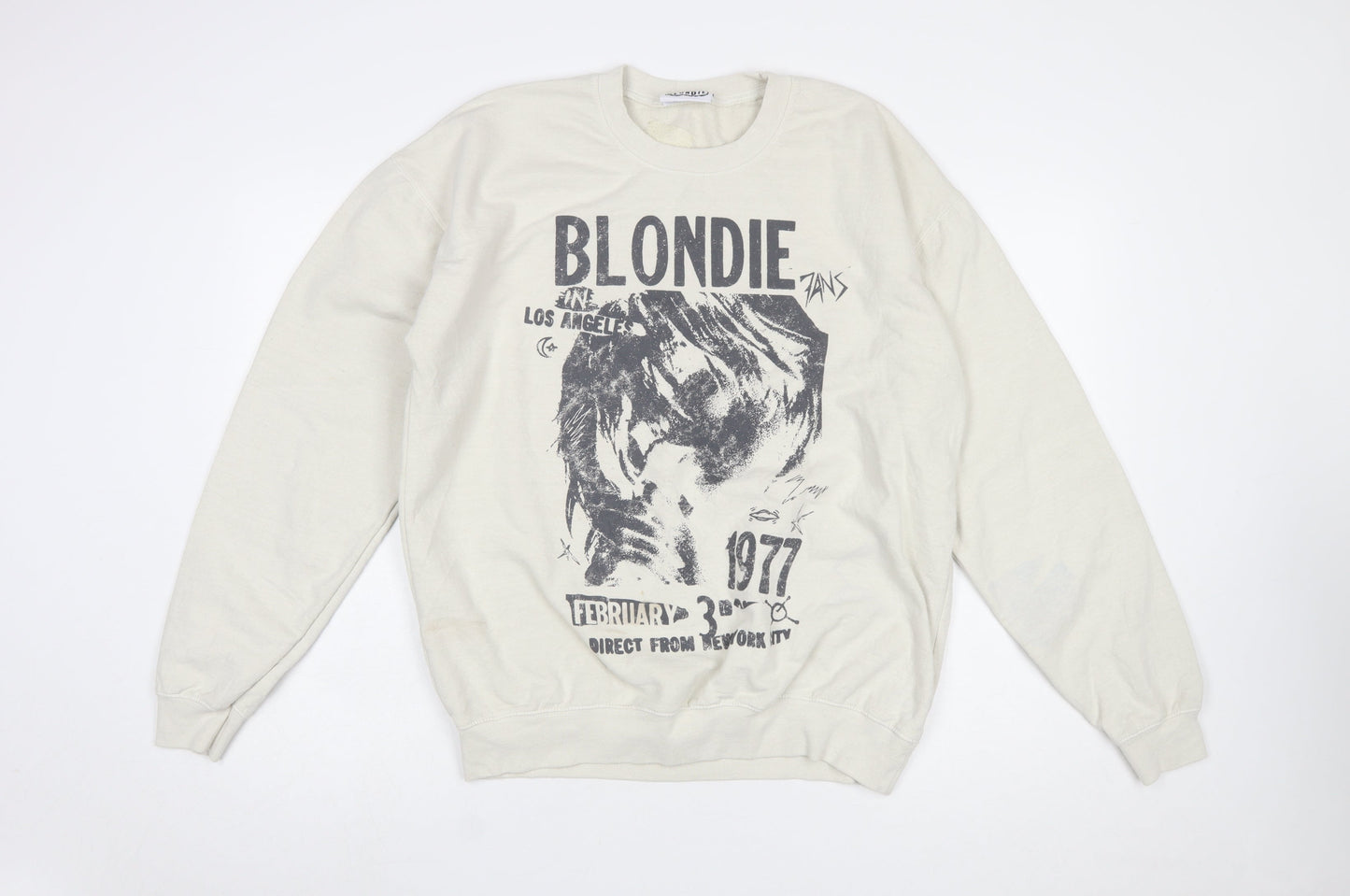 Womens UK Size M Topshop Beige Pullover Sweatshirt