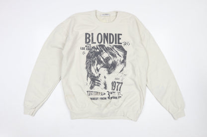 Womens UK Size M Topshop Beige Pullover Sweatshirt
